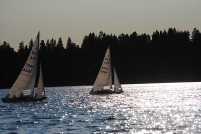 It definitely slowed us down, but we got to the windward...